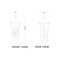 Z-Lite Gannon 3 Light Outdoor Chain Mount Ceiling Fixture, 10in. W x 23in. H, Black 5008CHB-BK - alternate 4